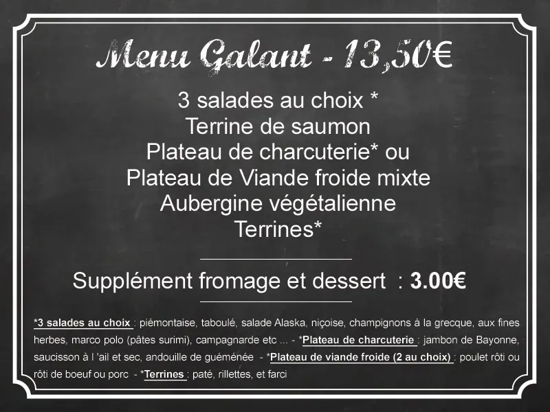 Menu Galant