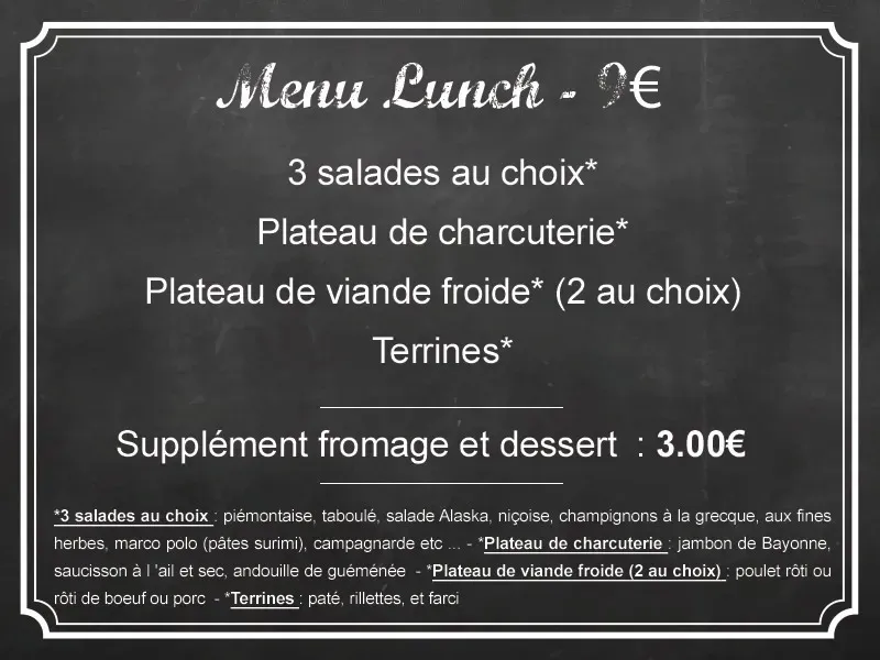 Menu Lunch