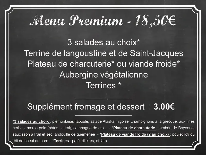 Menu Premium